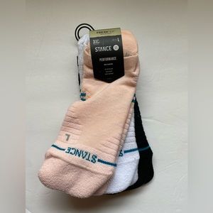 Stance Socks 3 Pack Large Performance Mid Cushion New